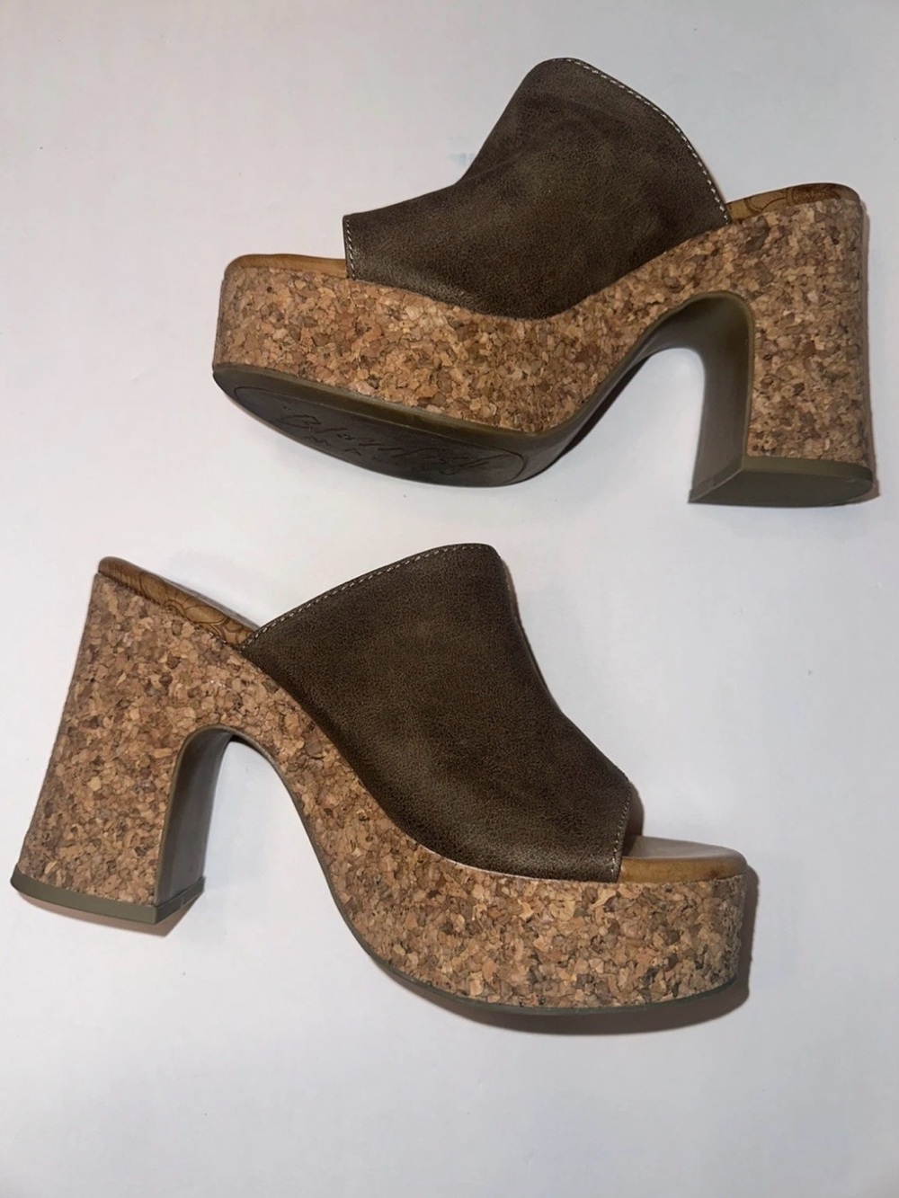 Blowfish Malibu Women's Brown Wedge Poznan Chunky Heel Platform Boho size 6.5 - Picture 2 of 7